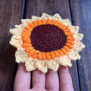 Pair of Floral Crochet Coasters