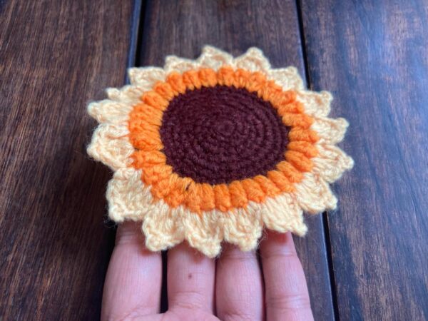 Pair of Floral Crochet Coasters