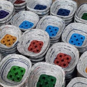 Handmade Newspaper Bowl (Small): Set of 5