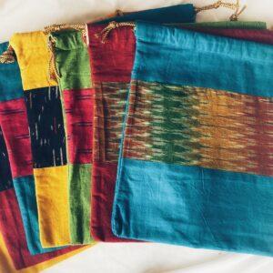 Cotton Ikkat Gift Bags (Various Colours)