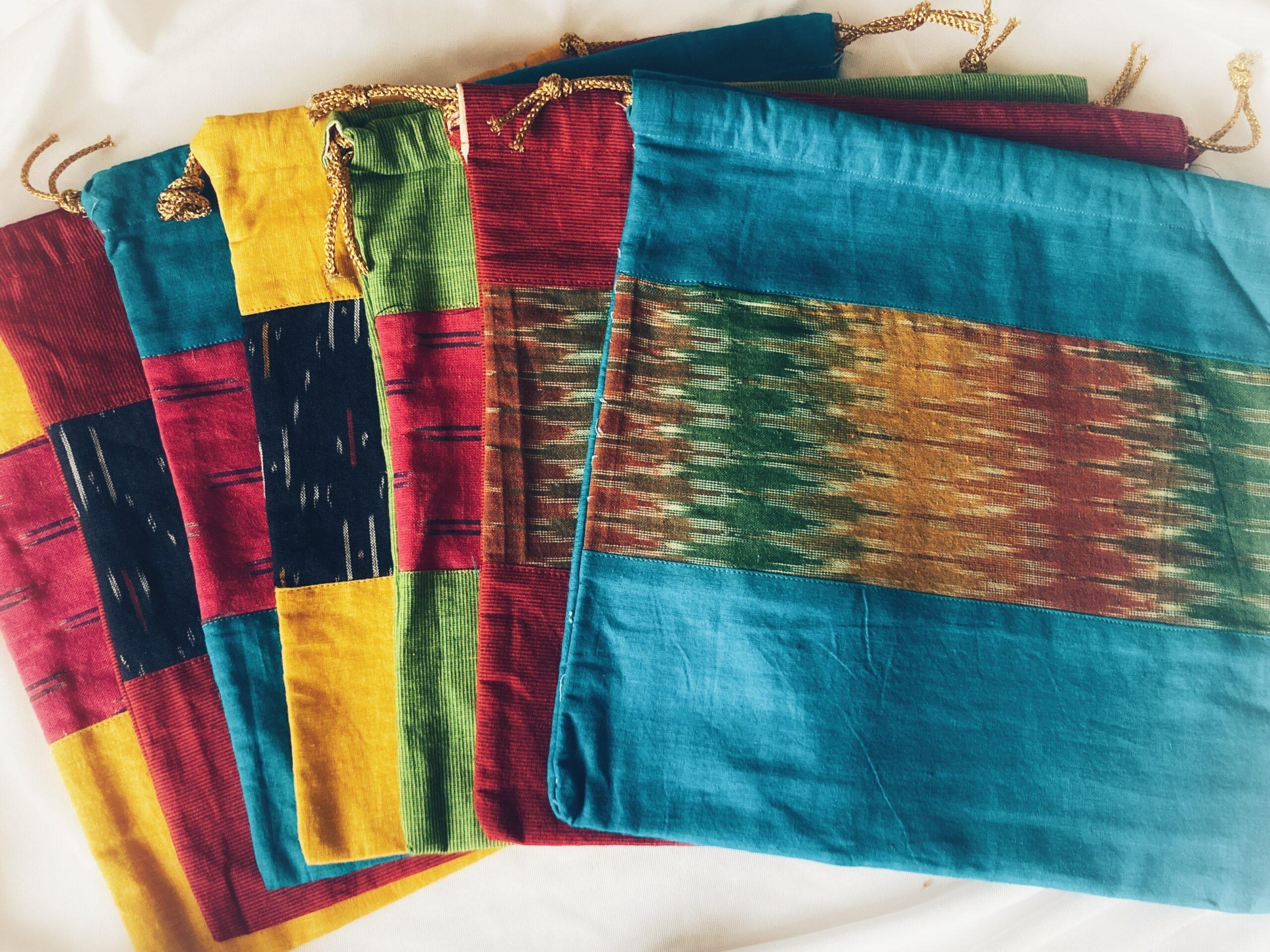 Cotton Ikkat Gift Bags (Various Colours)
