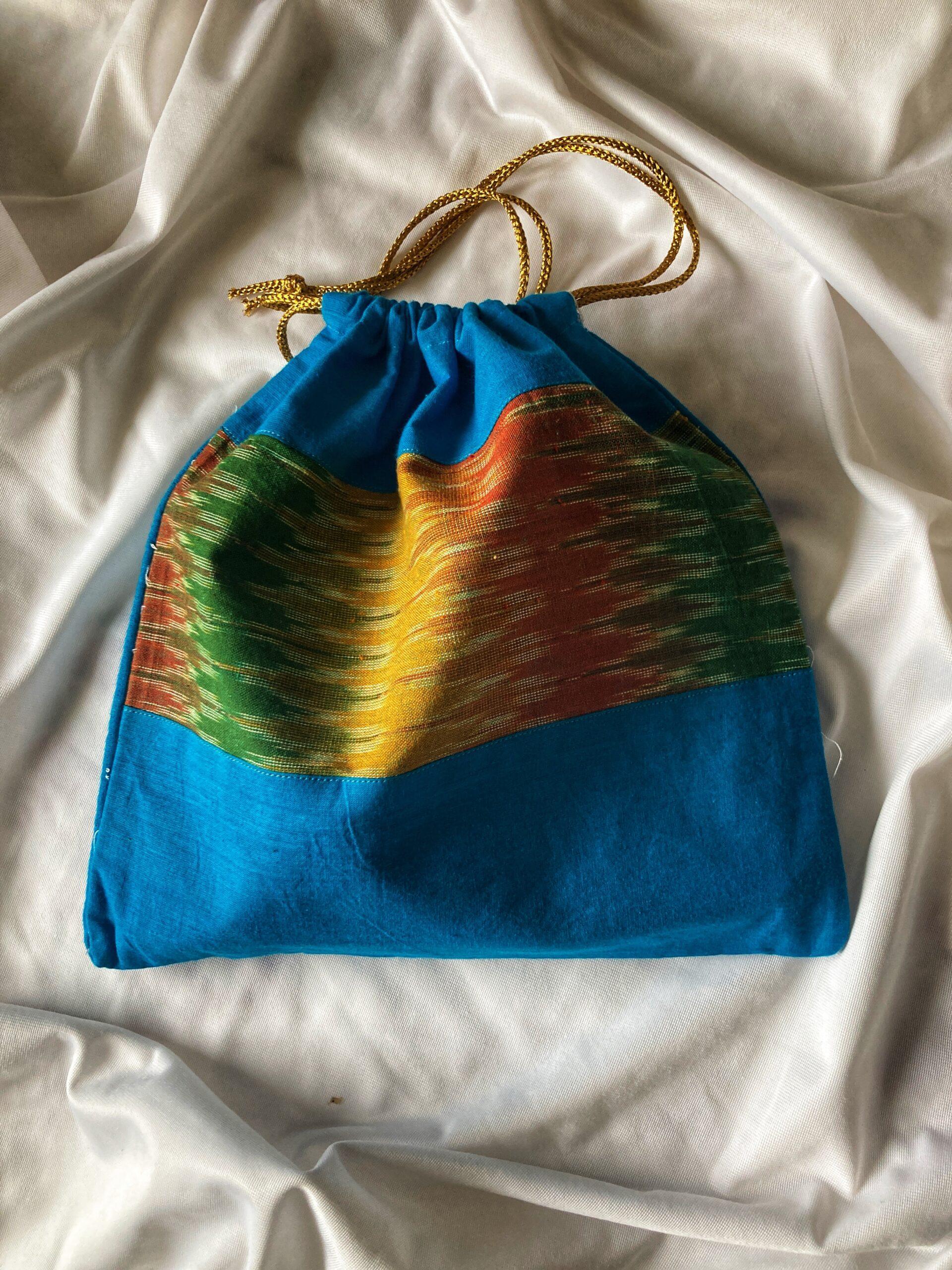 Cotton Ikkat Gift Bags (Various Colours) - Image 2