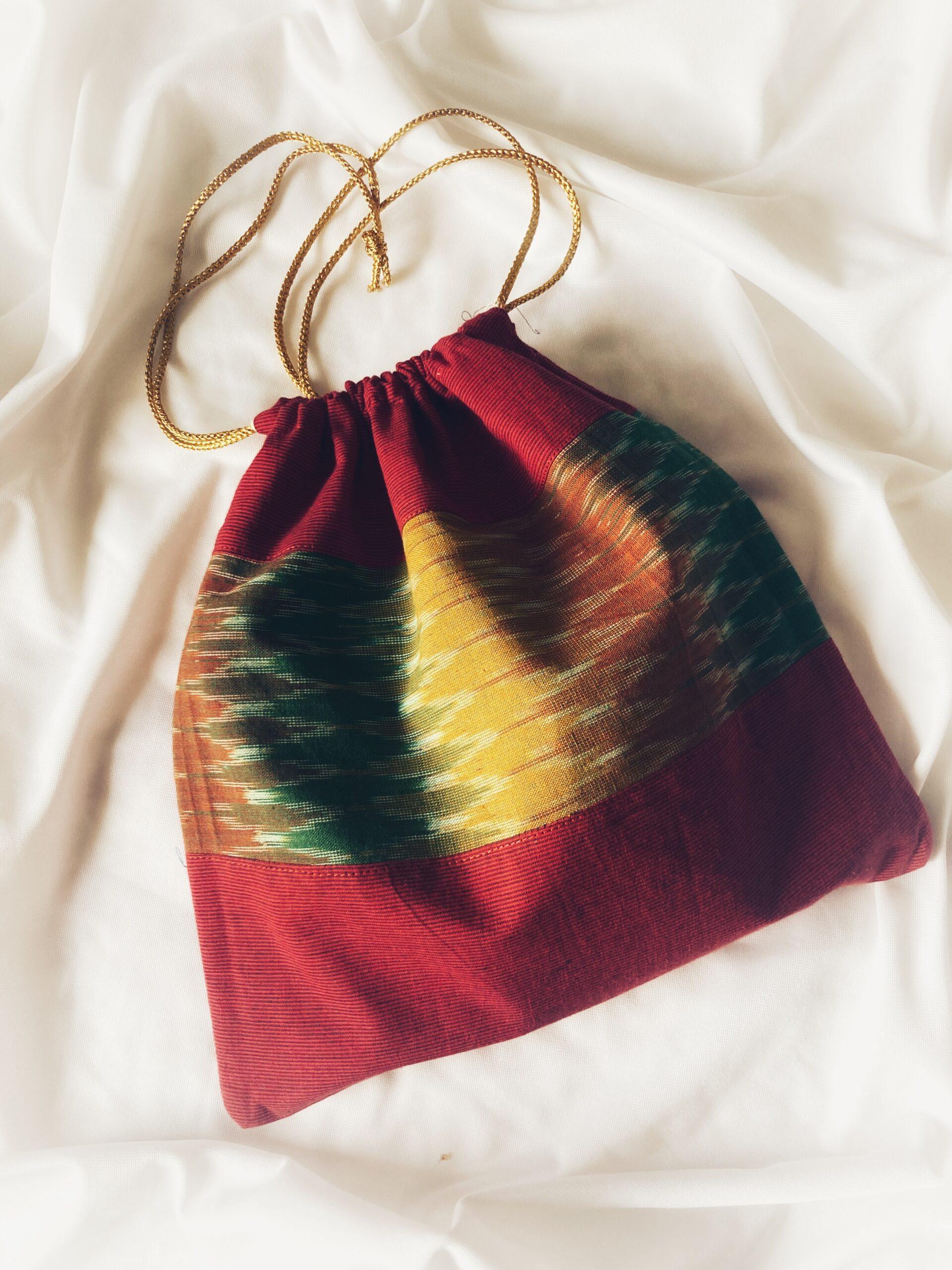 Cotton Ikkat Gift Bags (Various Colours) - Image 3