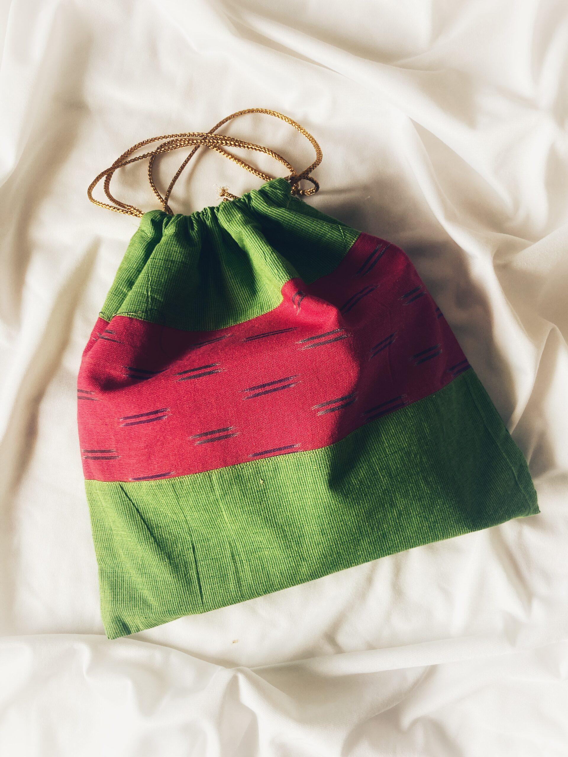 Cotton Ikkat Gift Bags (Various Colours) - Image 4