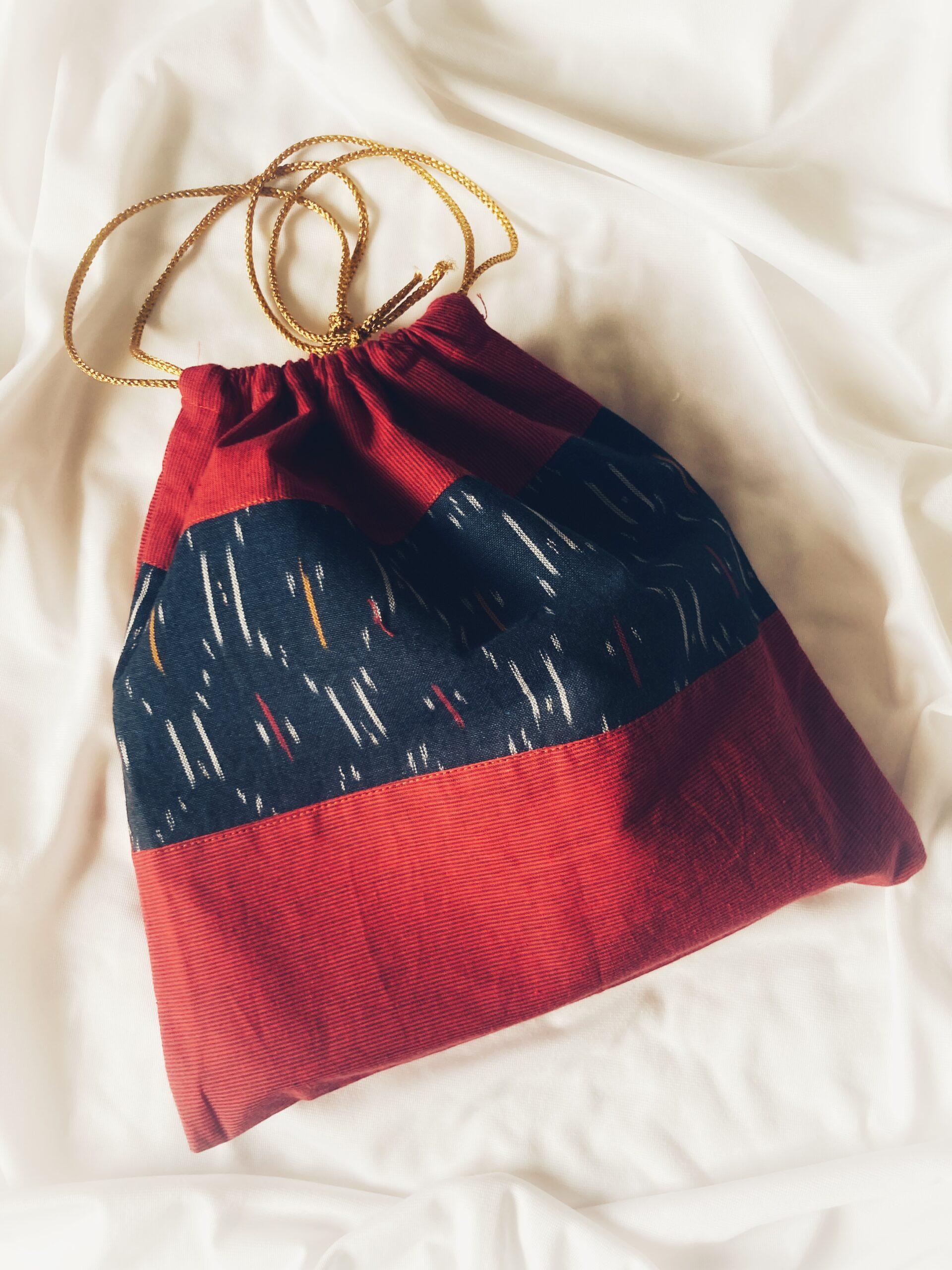 Cotton Ikkat Gift Bags (Various Colours) - Image 6