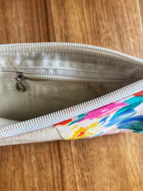 Cream & Floral Print Utility Pouch - Image 2