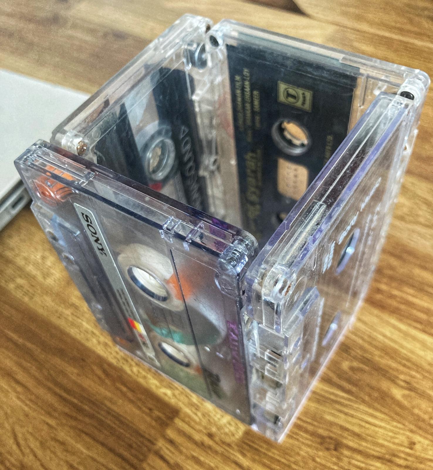 Upcycled Audio Cassette Tape Pen Stand