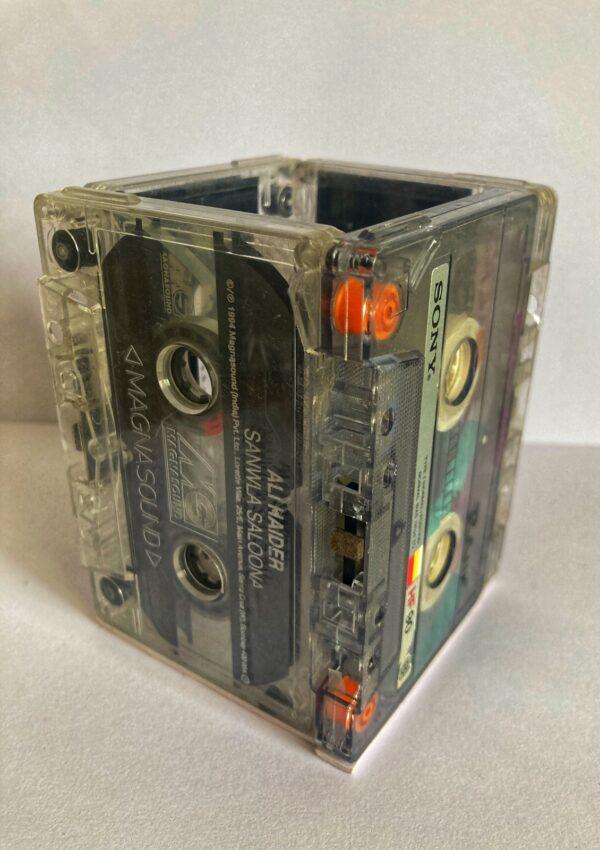 Upcycled Audio Cassette Tape Pen Stand - Image 3