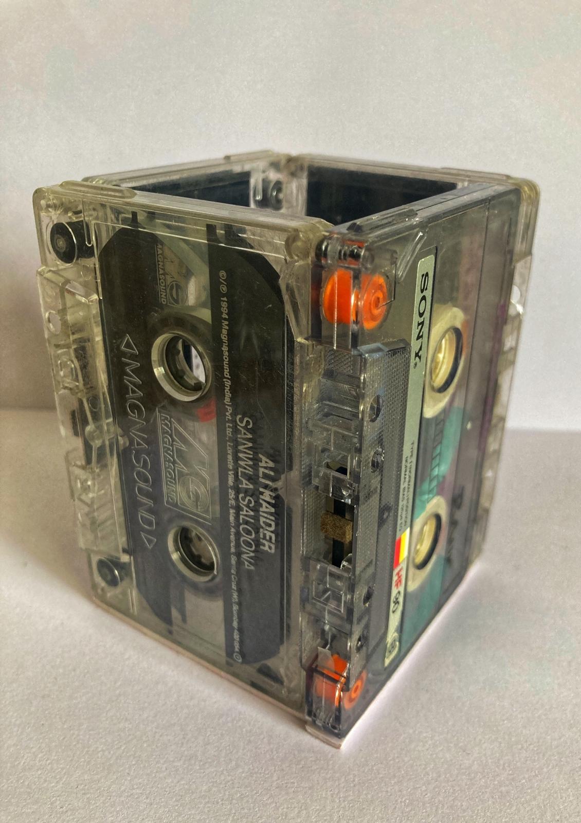 Upcycled Audio Cassette Tape Pen Stand - Image 3