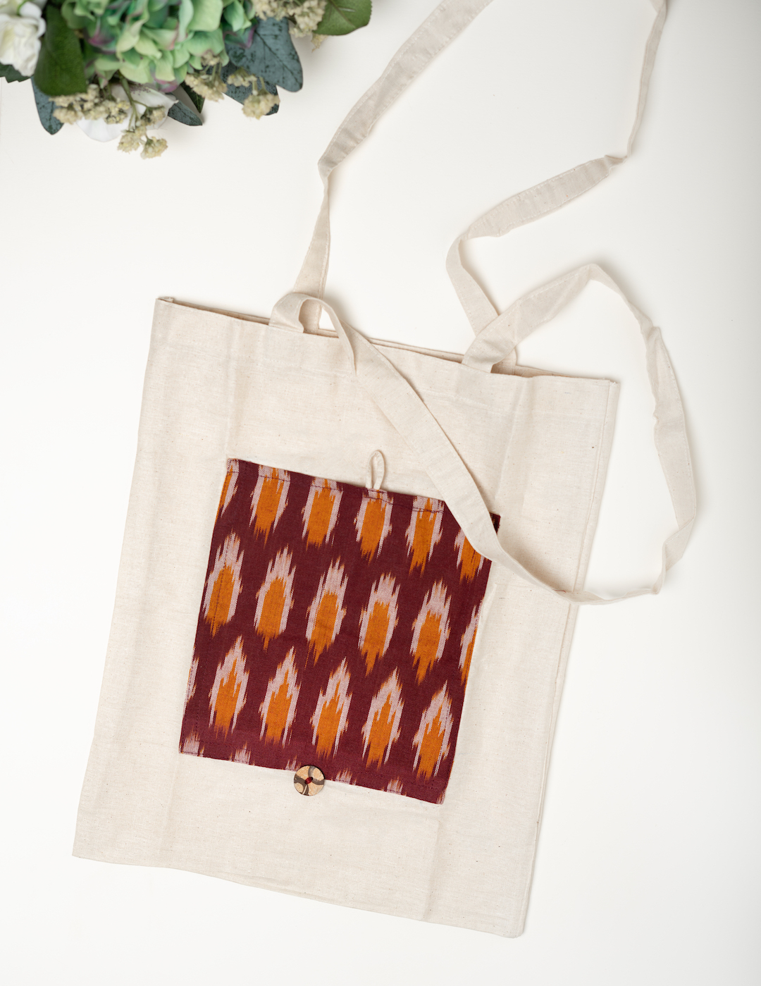 Foldable Tote Bag: Kalamkari (Single/Set of 3) | Club Artizen