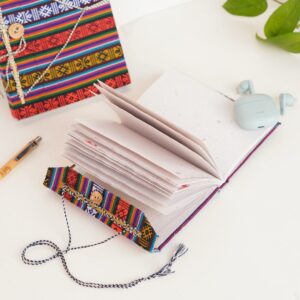 18174 tibetan fabric cover diary (small) feat