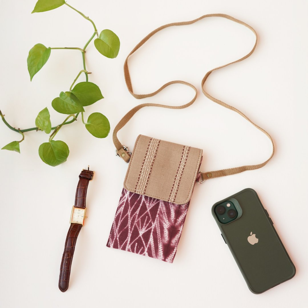 Shibori Mobile Phone Sling Bag