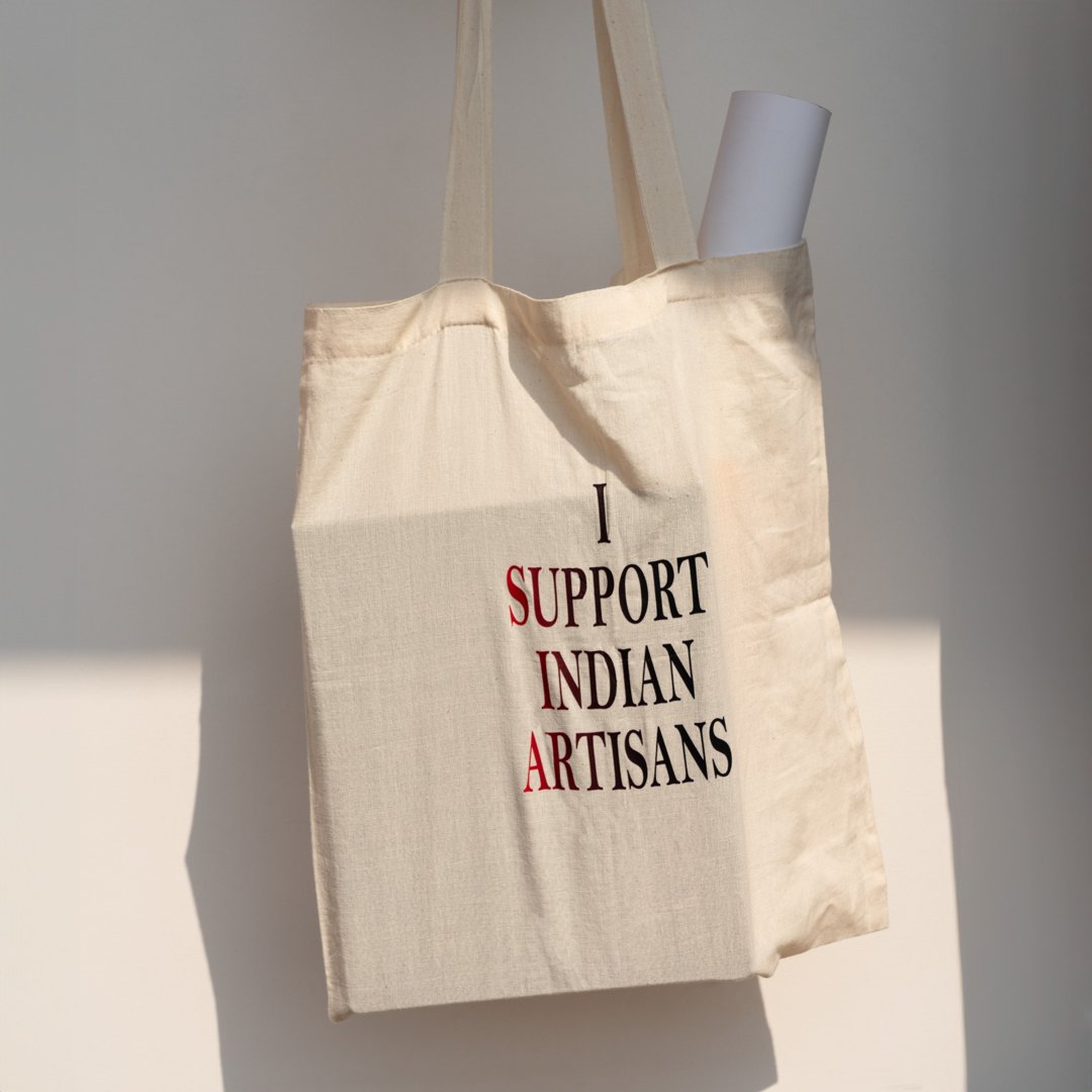 "I Support Indian Artisans" Tote Bag - Image 2