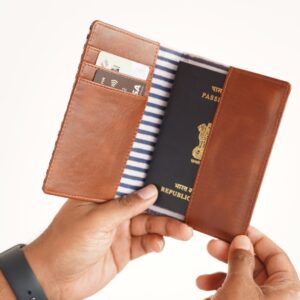 Passport Holder - Fabric and Vegan Leather
