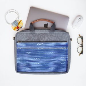 78394 shibori laptop bag - blue feat