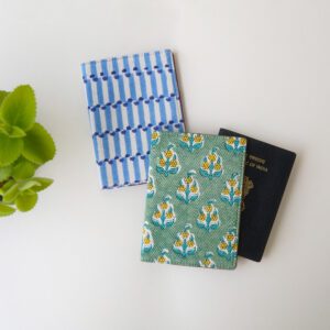 Passport Holder - Fabric and Vegan Leather