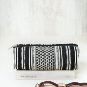 Handwoven Pouch - Black & White